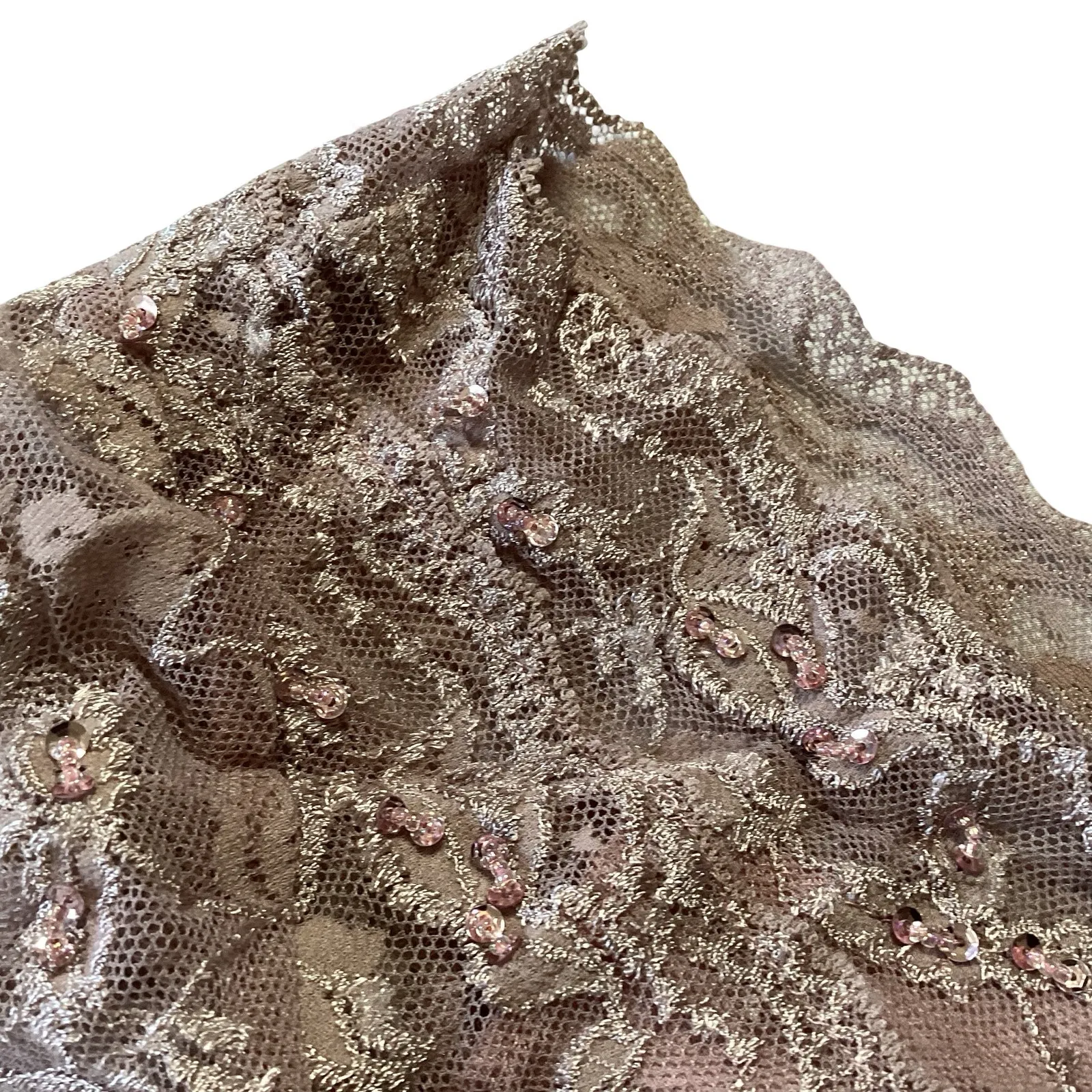 Marina Tiered Lace Dress Pink Size 4 - Image 7