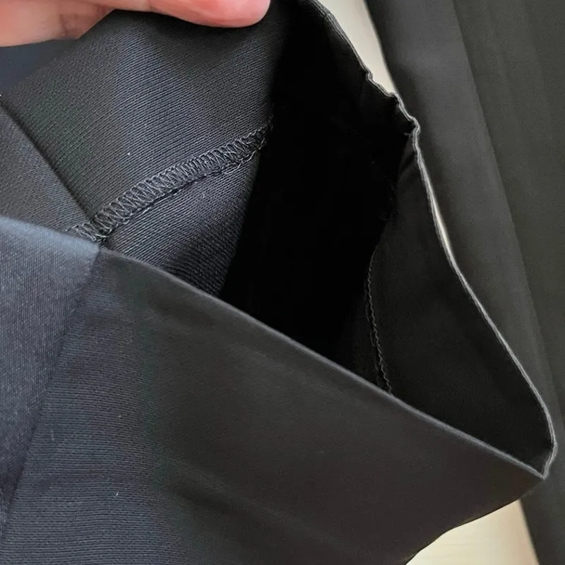 St John Black Wool Blend Tuxedo Tailored Slim Straight Pant Size 14 Classic - Image 11