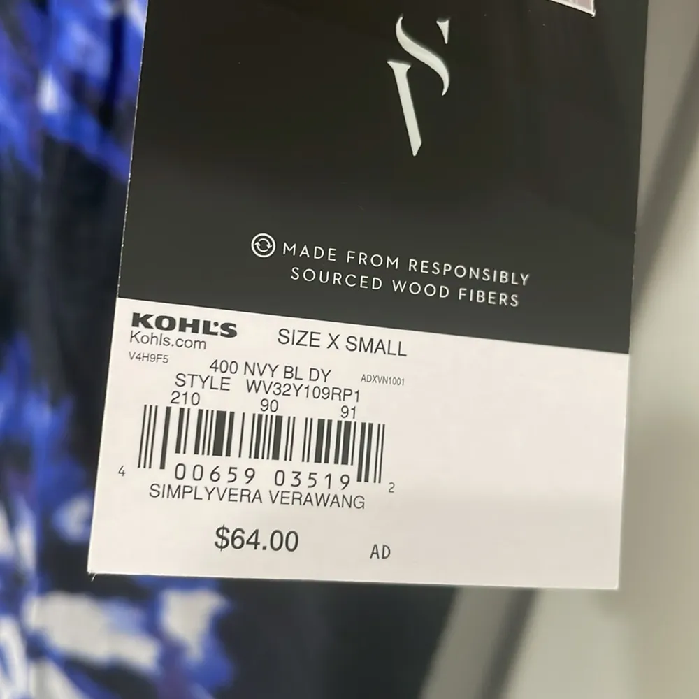 Simply Vera Verawang tie waist shirt dress NWT - Image 4