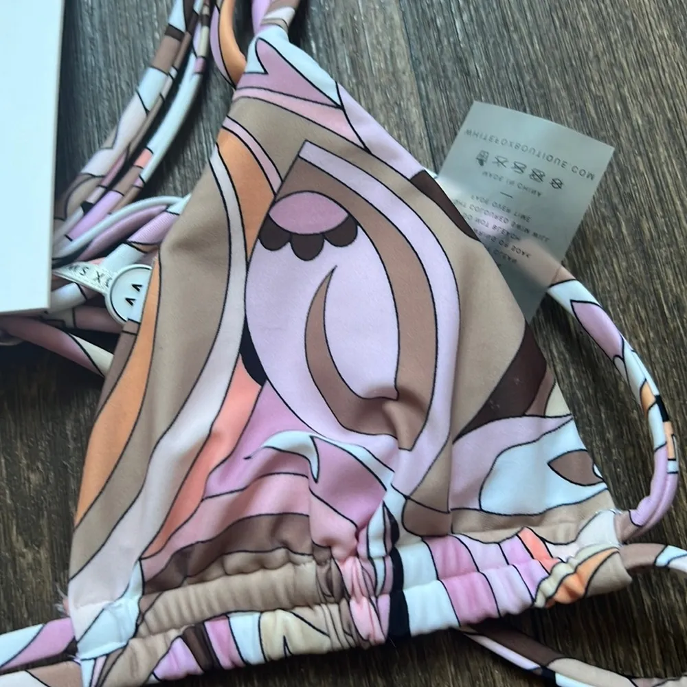 Vacation Mode Bikini Top Geo Print - Image 3