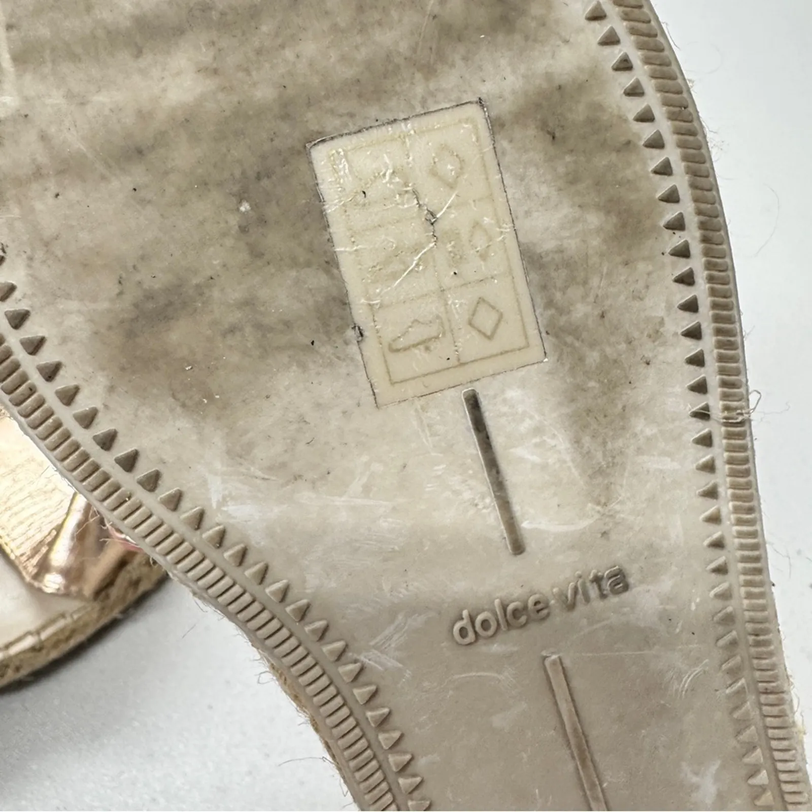 Dolce Vita Rose Gold Faux Leather Mule Slides Womens 6 Beachy Casual Sandals Pink - Image 8