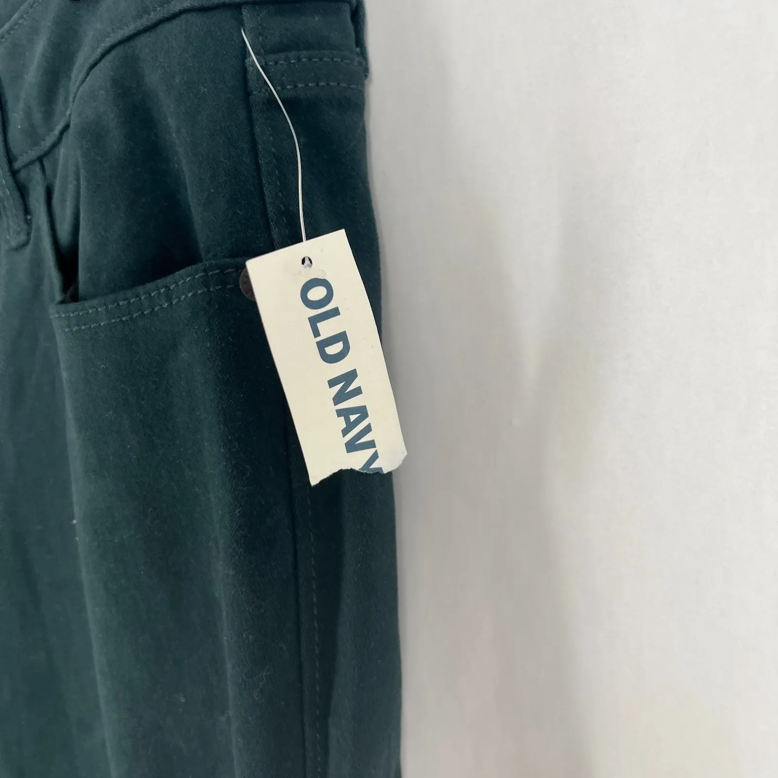 Old Navy Rockstar Jeans Womens 12 Green Brushed Twill Stretch Mid Rise Skinny - Image 4