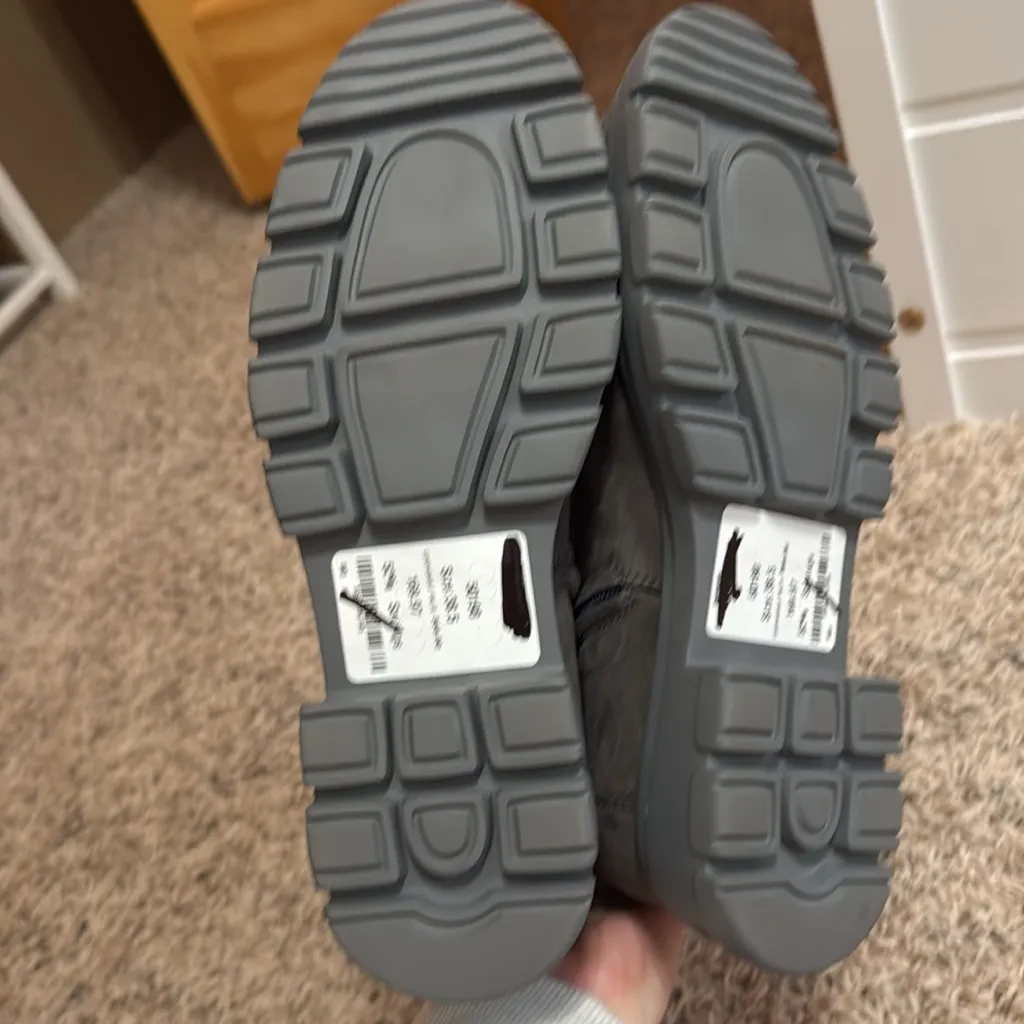 Candice Cooper leather boots size 38.5 or 7.5 emo riding combat grey NWT‎ Gray - Image 4