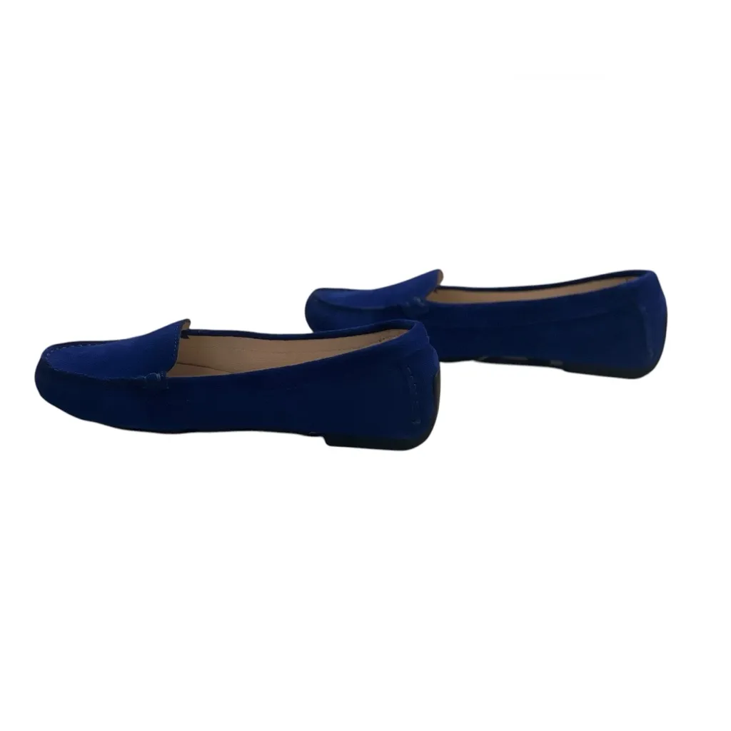 L.K. Bennett Blue Suede Loafers EU 36 US 5.5 Made in Italy Luxury Flat Chic NWOT - Image 5