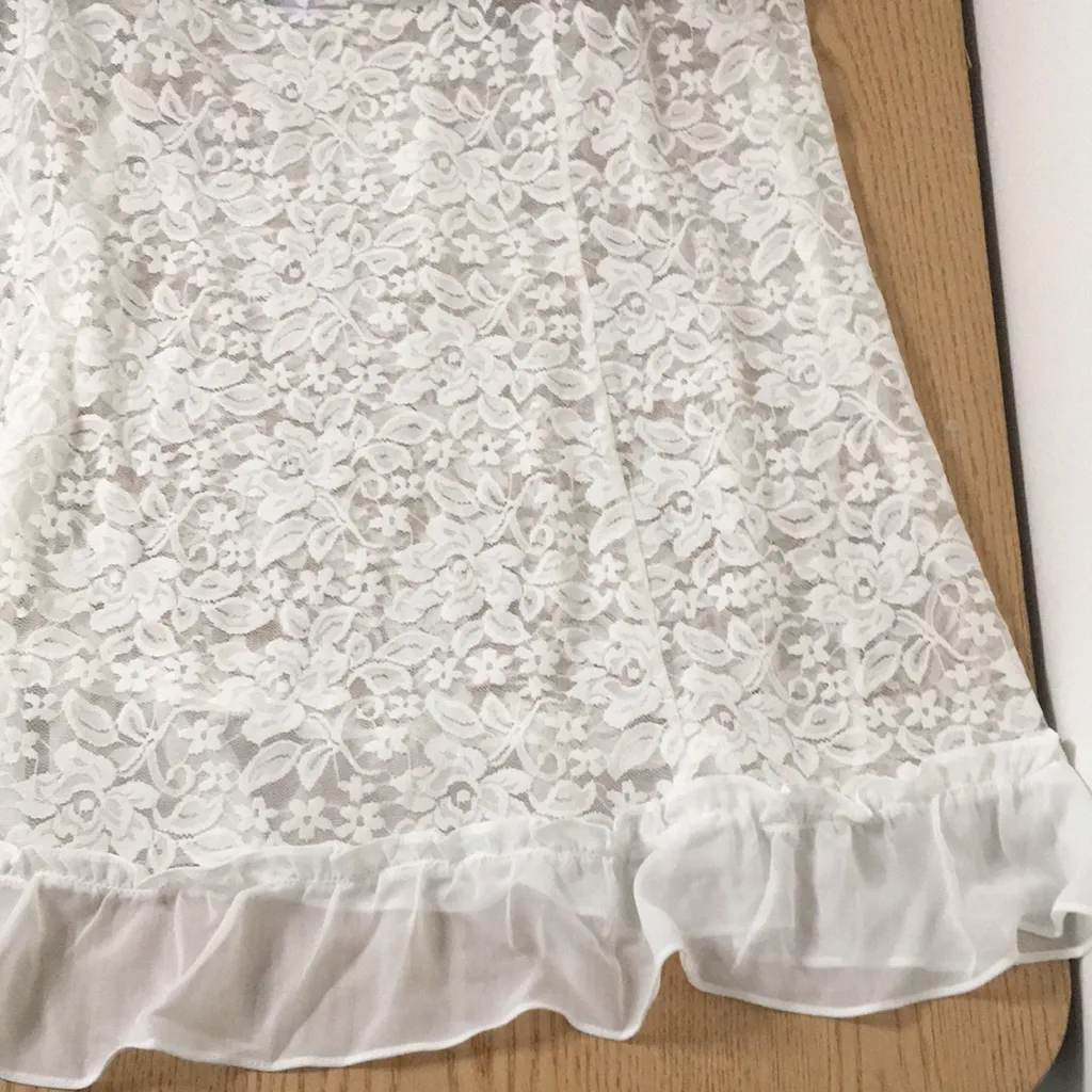 Womens Secret Treasures Ivory Lacey chemise pj Gown Size 2X 18W-20W - Image 4