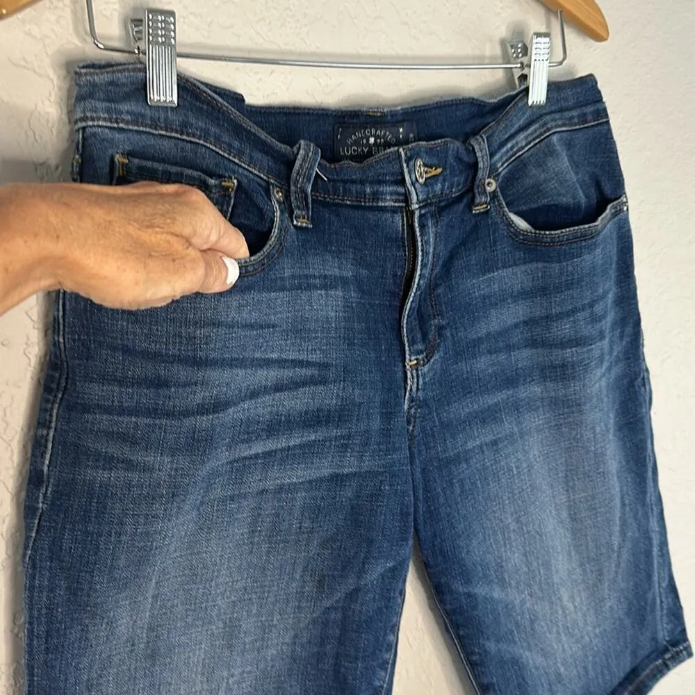 Lucky Brand The Bermuda Denim Jean Shorts Size 6 Summer Vacation Preppy Long - Image 3