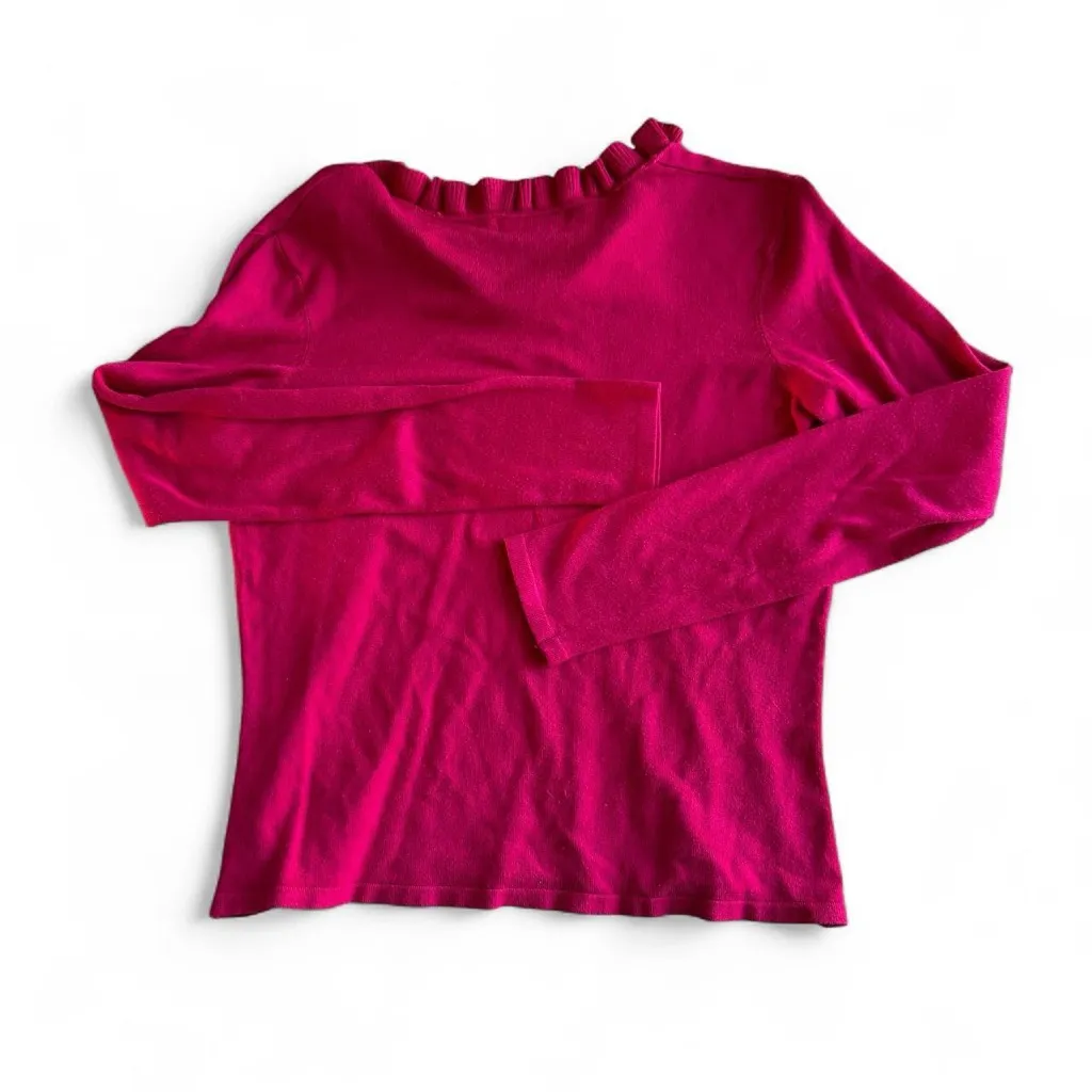 Worthington Fuchsia Ruffled Neck Sweater - Image 5