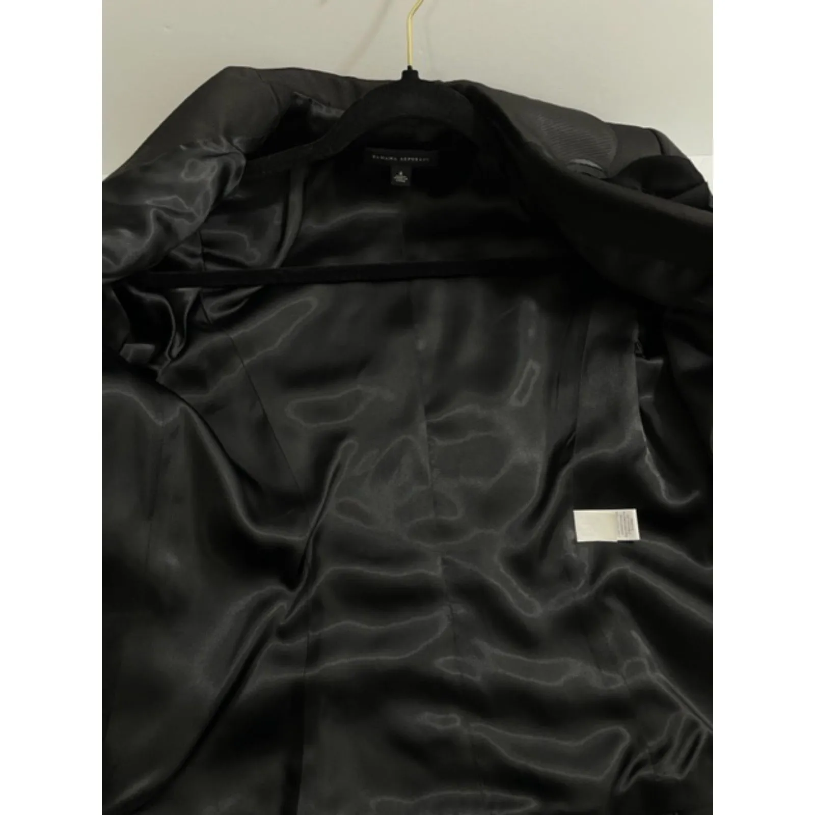 Banana Republic Black 3D Rosette Collar Single Breasted‎ Blazer Jacket Size 4 - Image 5