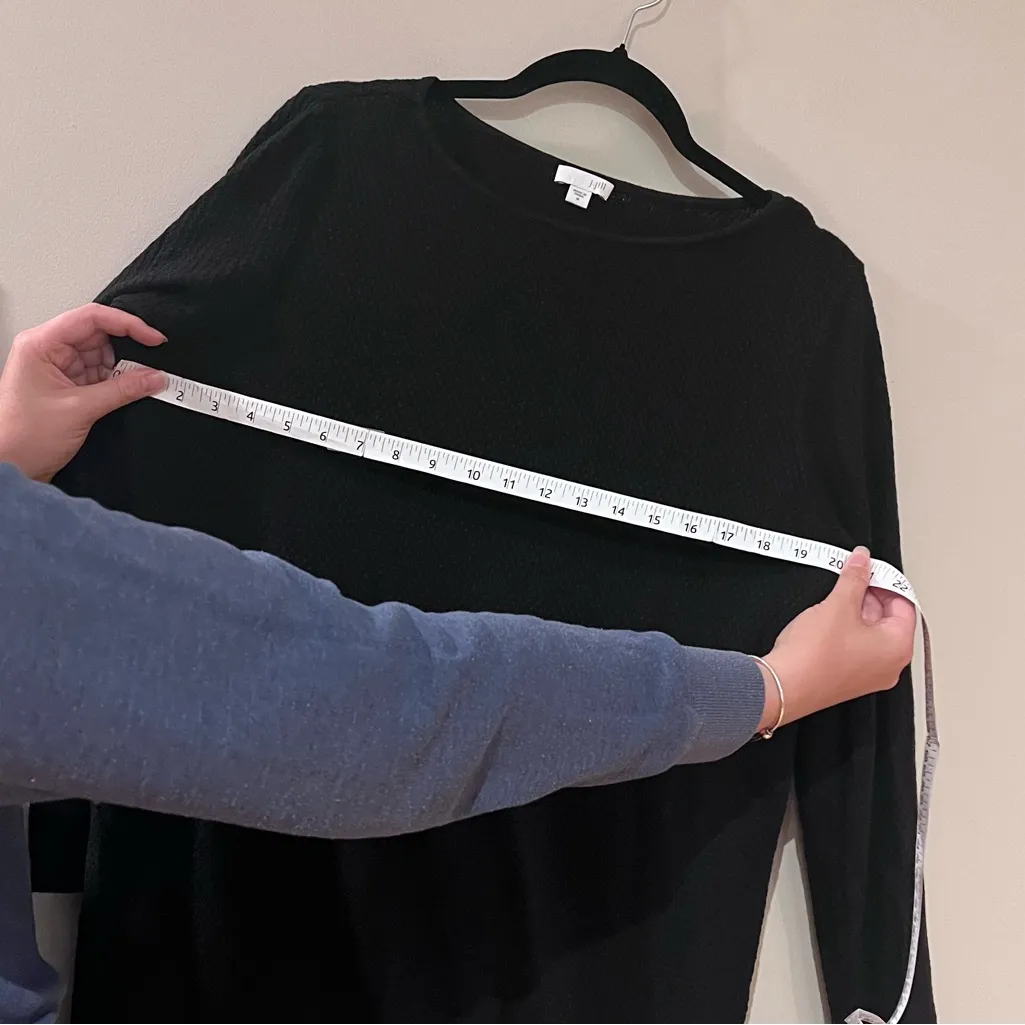 J. Jill Black Oversized Sweater Top Size M - Image 5