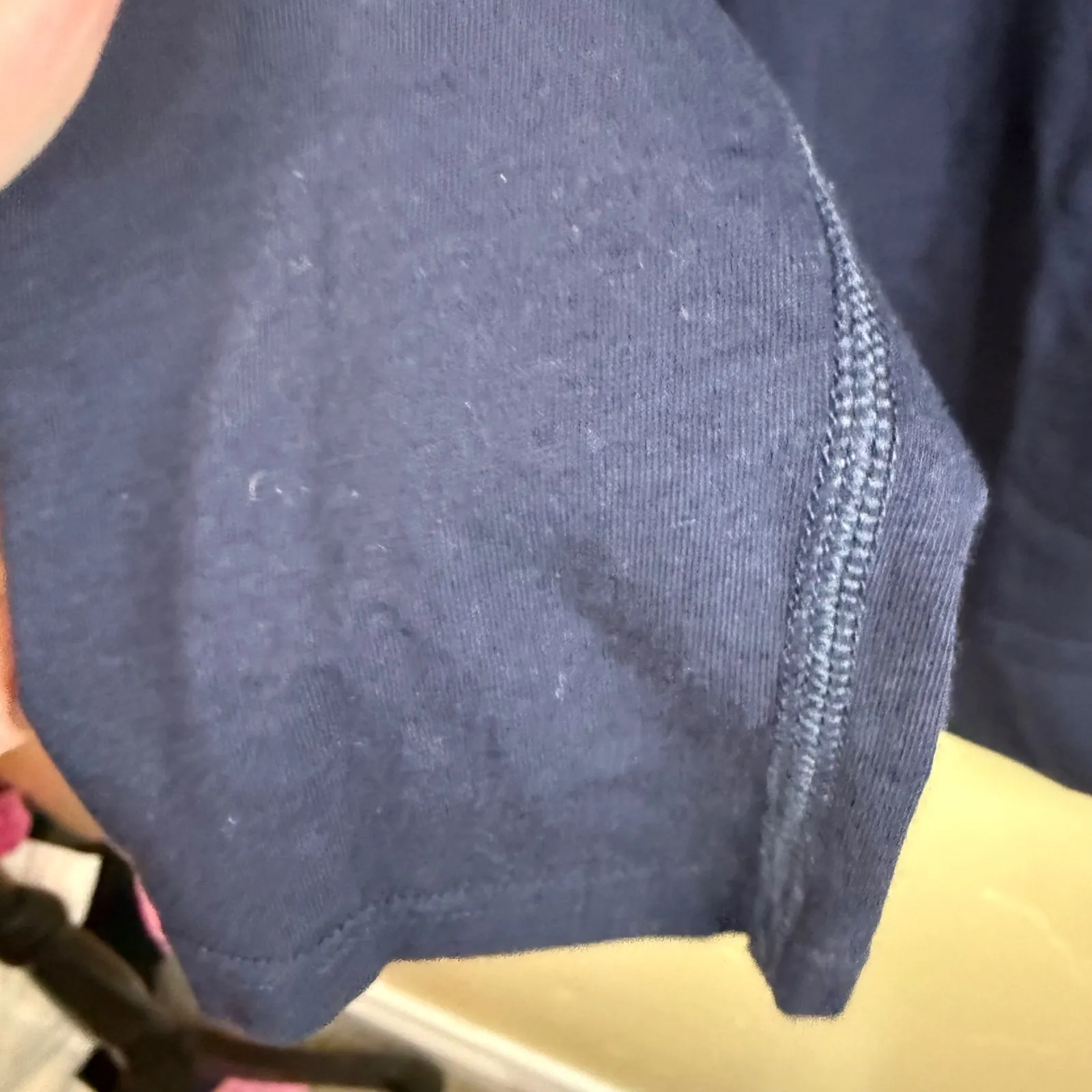 Lululemon Women Solid Regatta Blue Pima Cotton Back In Action Long Sleeve Top 8 - Image 4