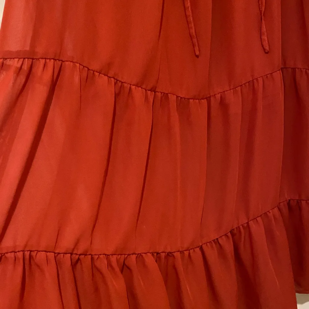 SHEIN Rust Red Long Sleeve Dress - Image 3