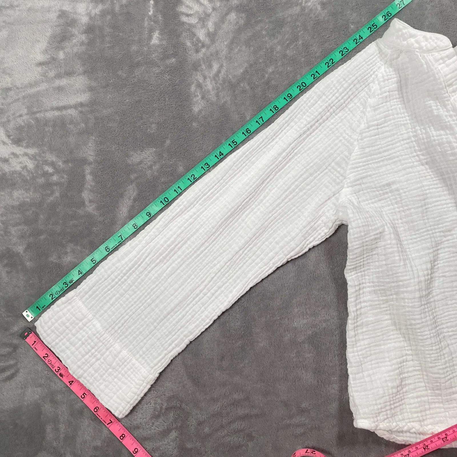 Xirena Top Small White Gauzy Lightweight Coastal Peasant Boho Vacation Resort - Image 7