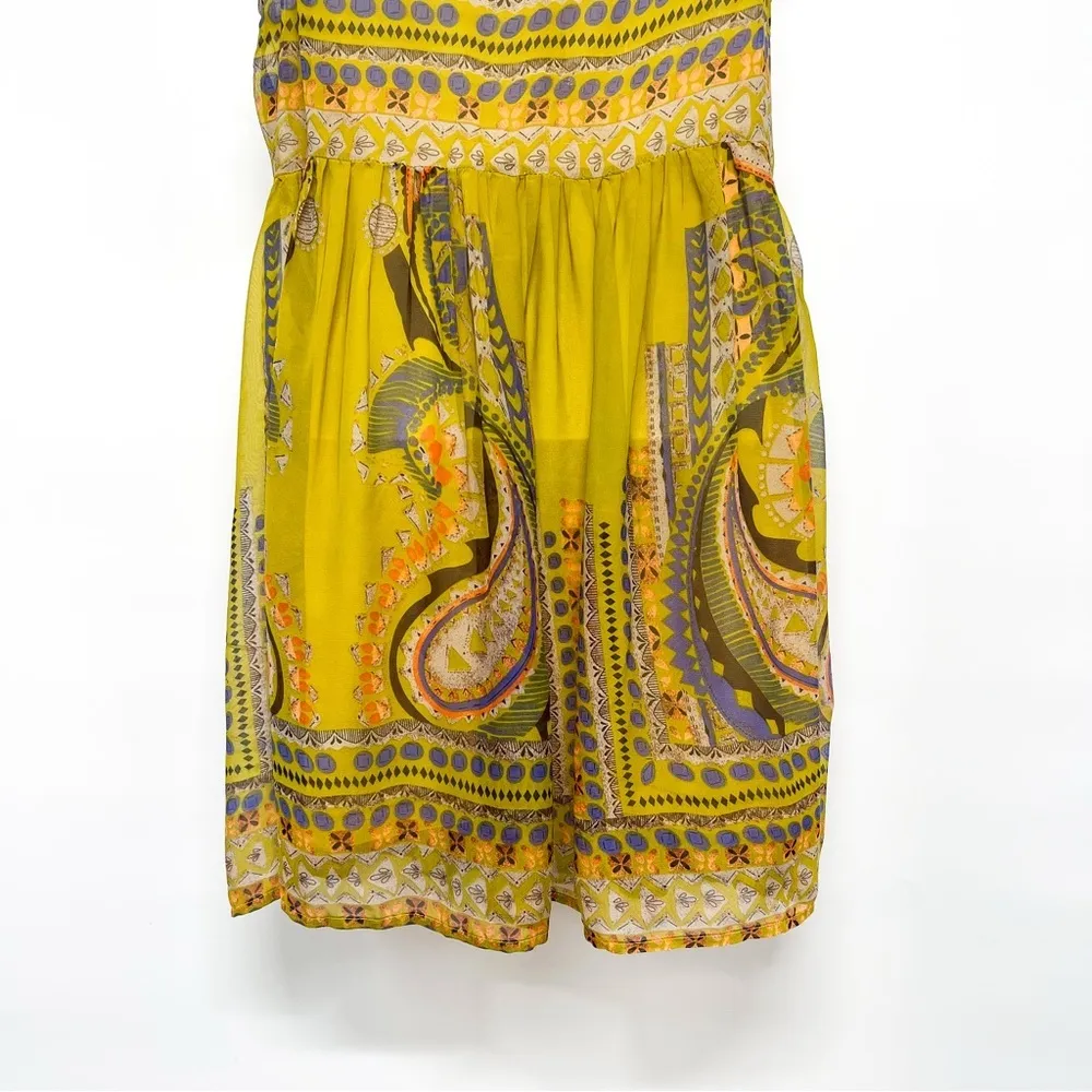 Altar’d State Paisley Print Boho Chic Babydoll Chiffon Sleeveless Dress - Image 7