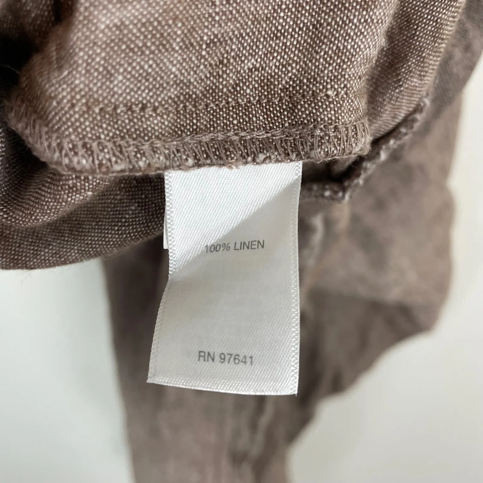 J. Jill Love Linen Pull‎ On Crop Pants Womens XL Brown Casual Lightweight - Image 5