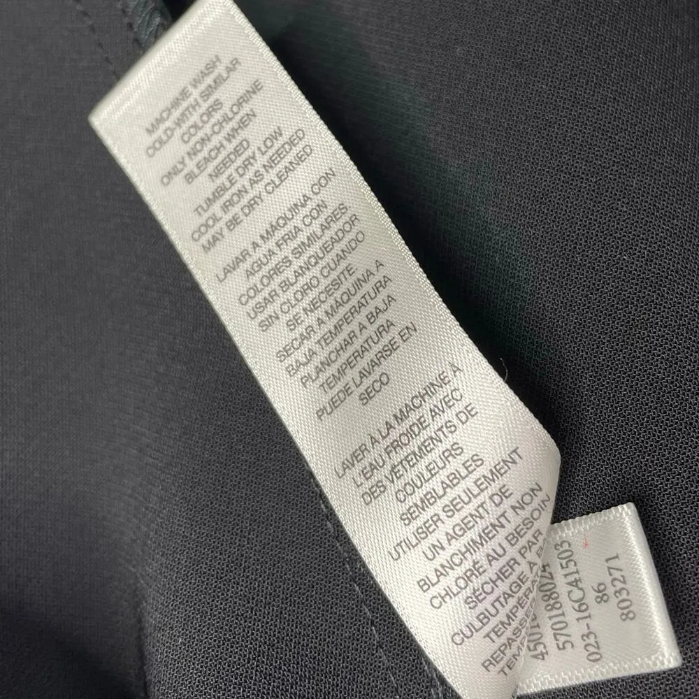 Chicos Tie Front Draped Minimalist long Jacket Black Lagenlook Womens 2 L 12 - Image 12