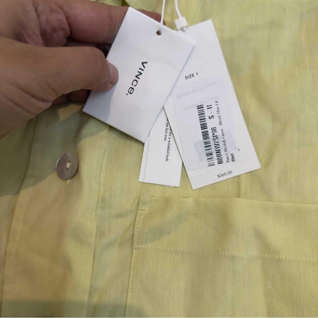 Vince Long-Sleeve Linen-Blend Button-Front Shirt - Image 12