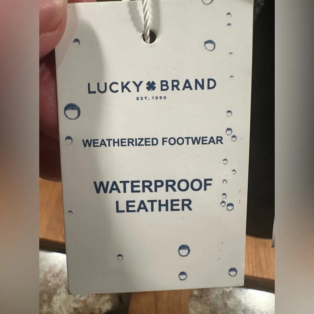 Lucky Brand Lug Boot Size 5.5 Weatherproof Leather Black Allehia Chunky - Image 6