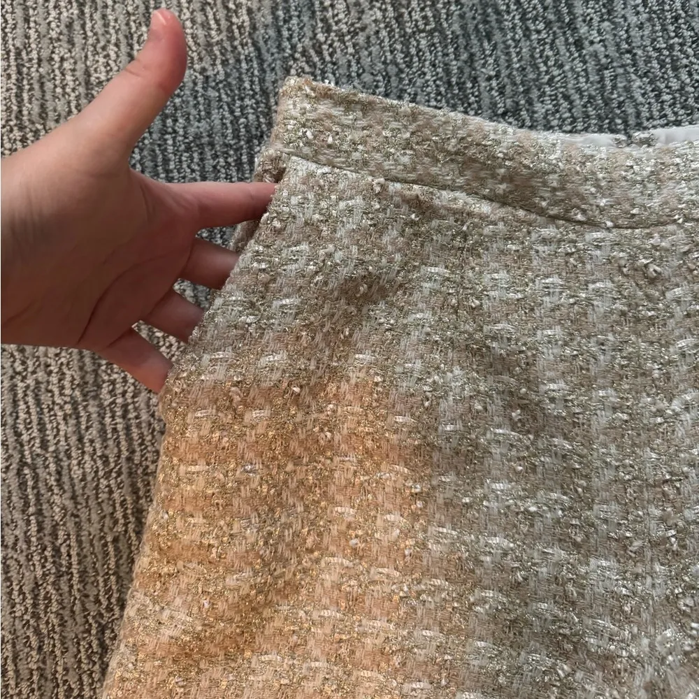 L’Agence Gold Tweed Shorts - Image 2