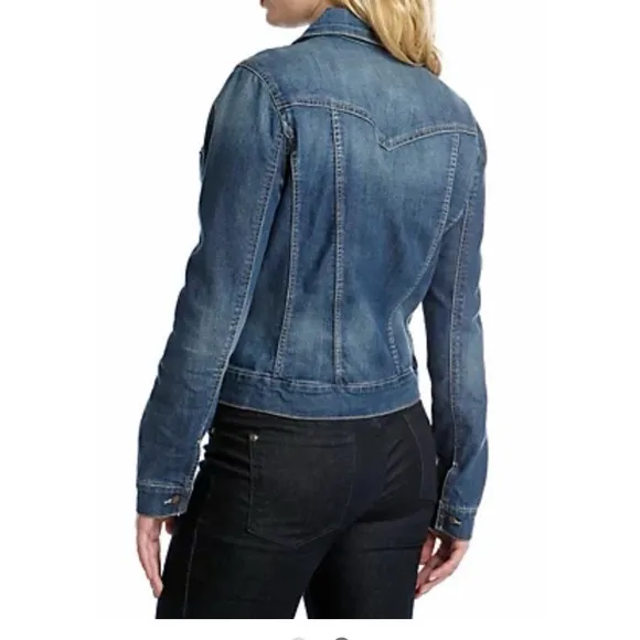 JESSICA SIMPSON Classic Blue Denim Jacket MEDIUM - Image 2