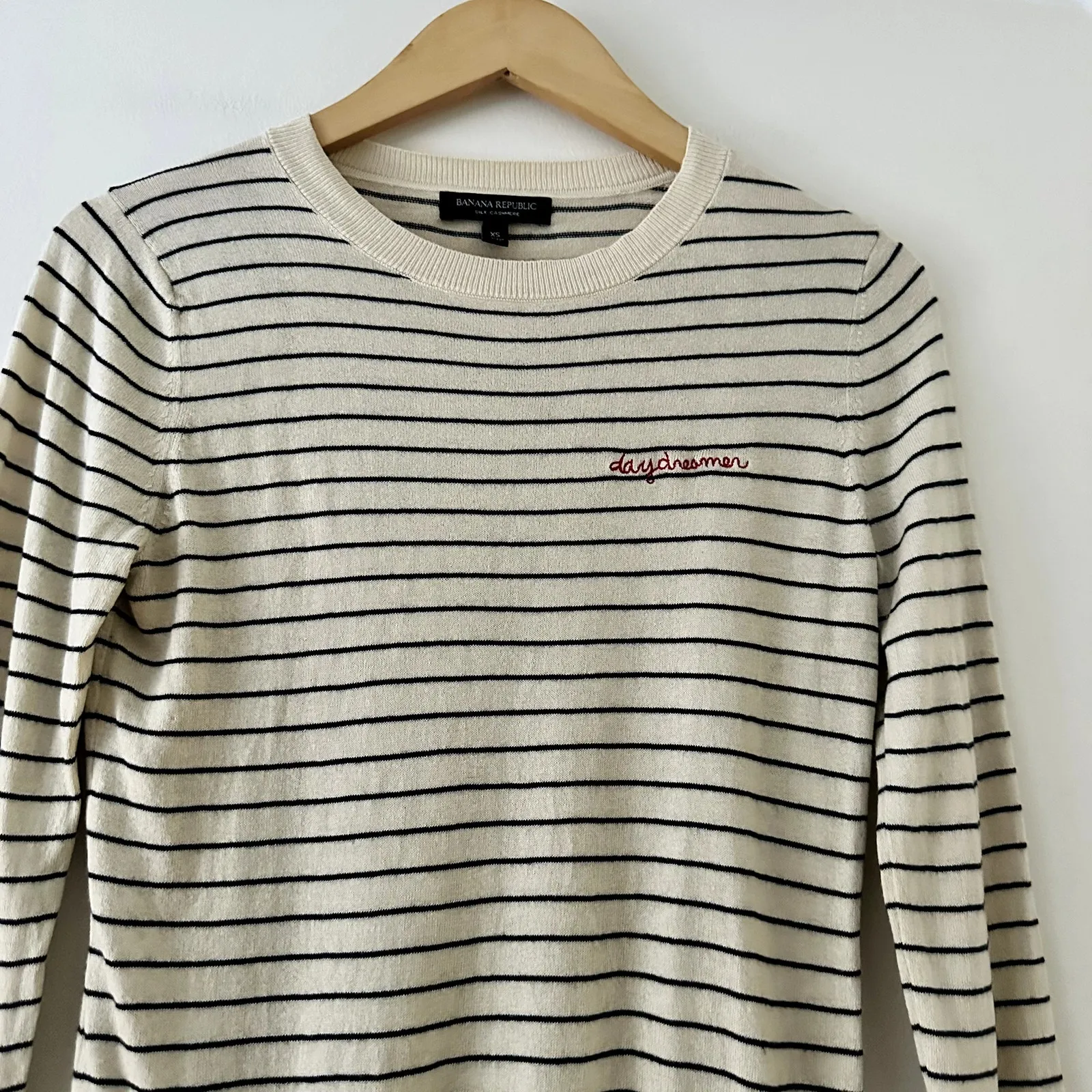 Banana Republic Silk Cashmere Daydreamer Stripe Sweater Sz XS - Image 2