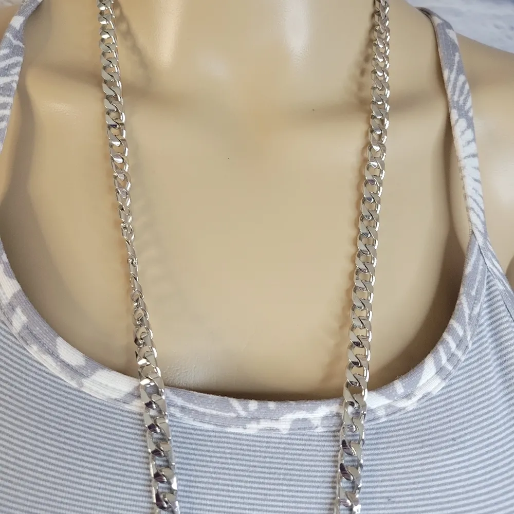 Unbranded/ Unmarked Thick Silver Tone Chain - Image 3