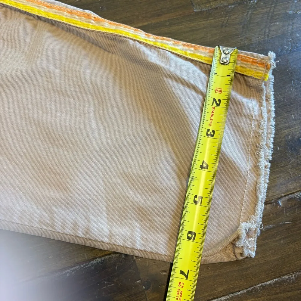 Nili Lotan East Hampton Side Stripe Tape Crop Pants Khaki Tan Preppy Cotton 10 - Image 10