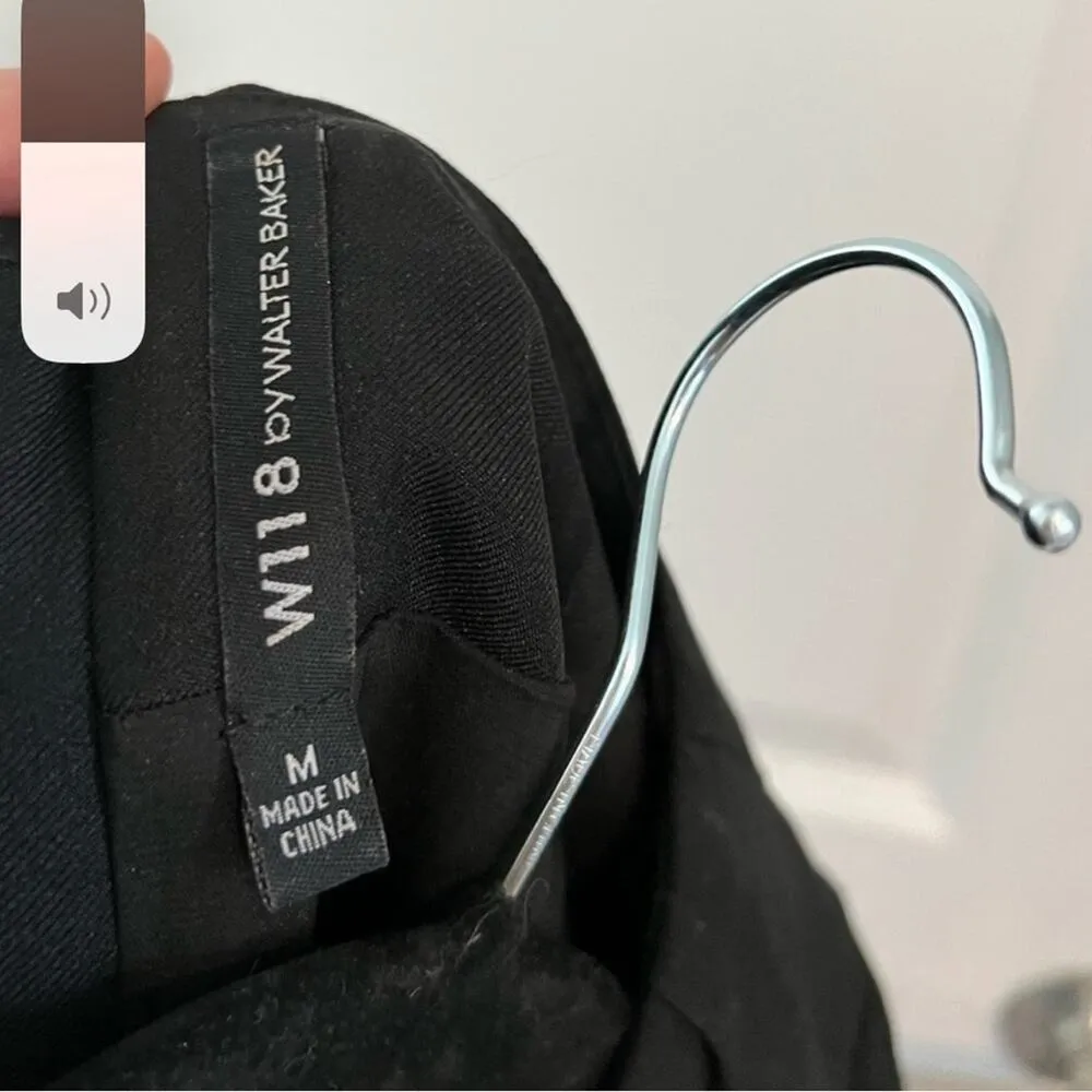 W118 by WALTER BAKER black dress long sleeve zipper back Women’s size medium - Image 3