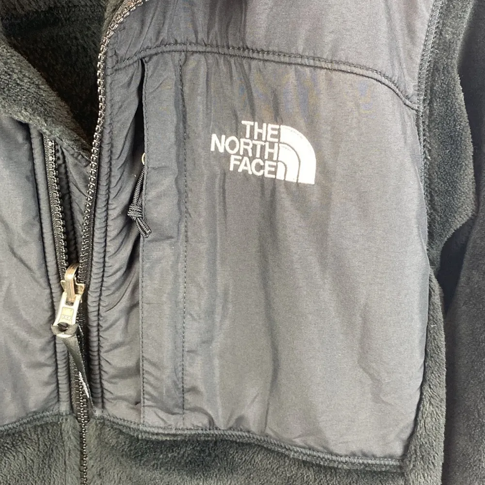 North Face Black Zip Cozy Fuzzy Fleece Long Sleeve Sport Jacket XS - Image 3