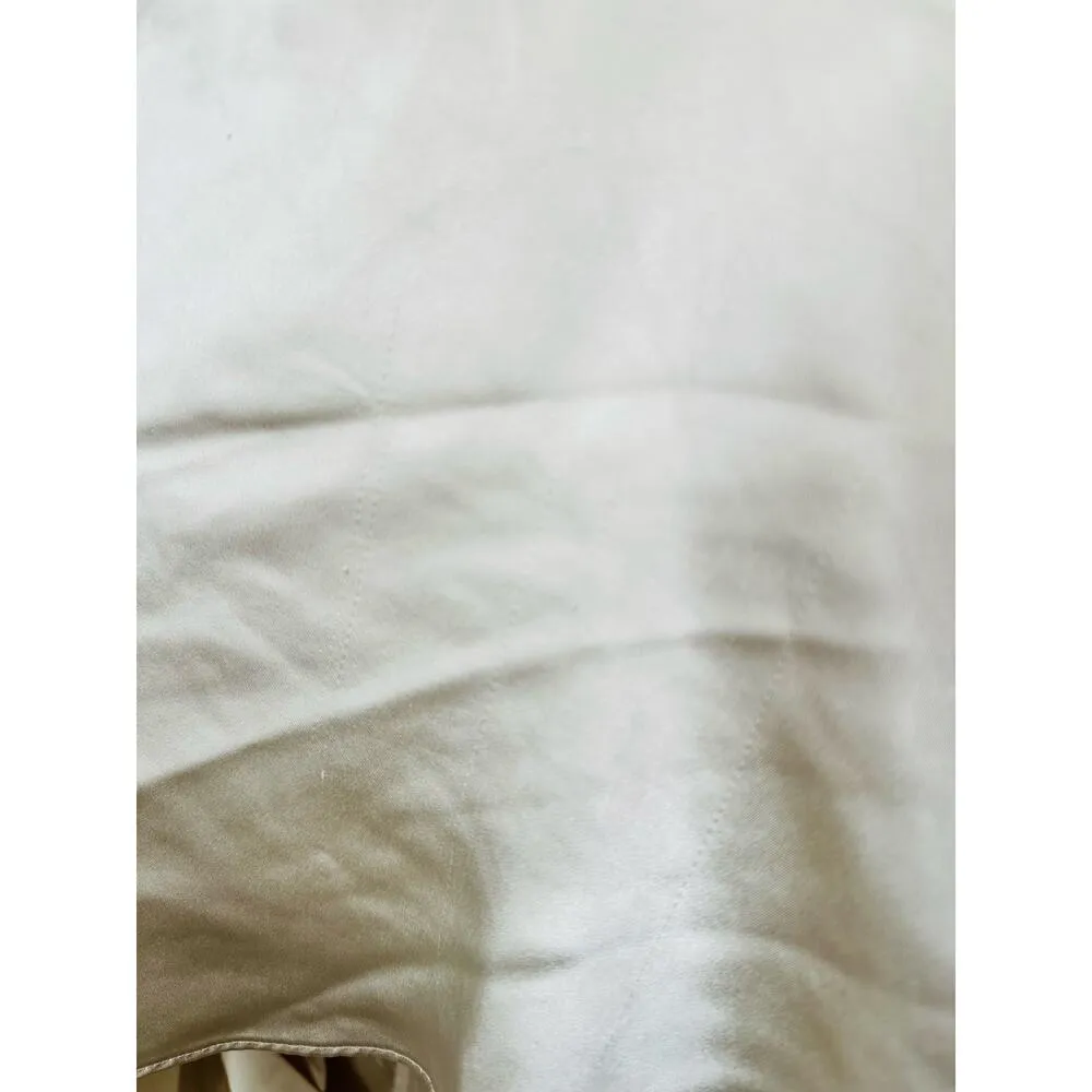 OBANDO COLLECTIVE Women's Ivory White Wide Leg Satin Cape Jumpsuit Size 2 - Image 8