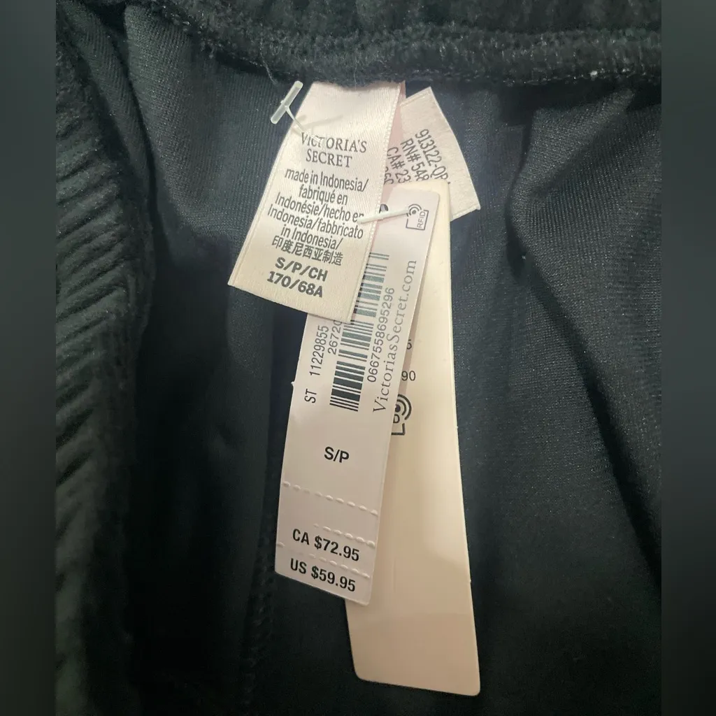 NWT! Victoria's Secret Lux Diamante Velour Snap Wide Leg Pants size small - Image 10