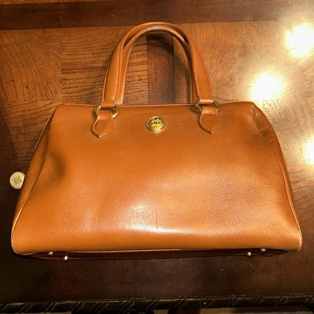 Daks London Brown Leather Top Handle Handbag - Image 8