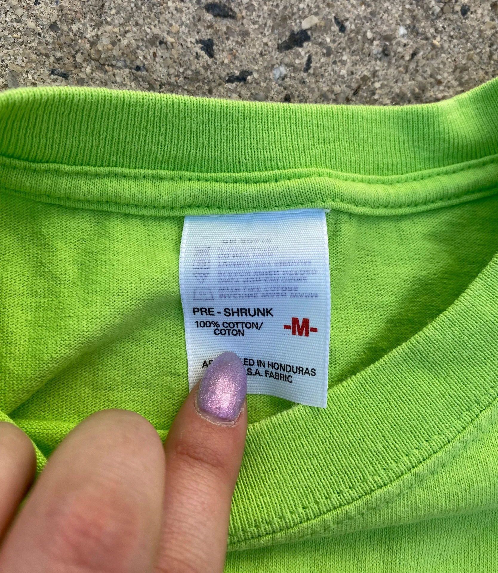 Vintage Flower Graphic Tee Green Size M - Image 3