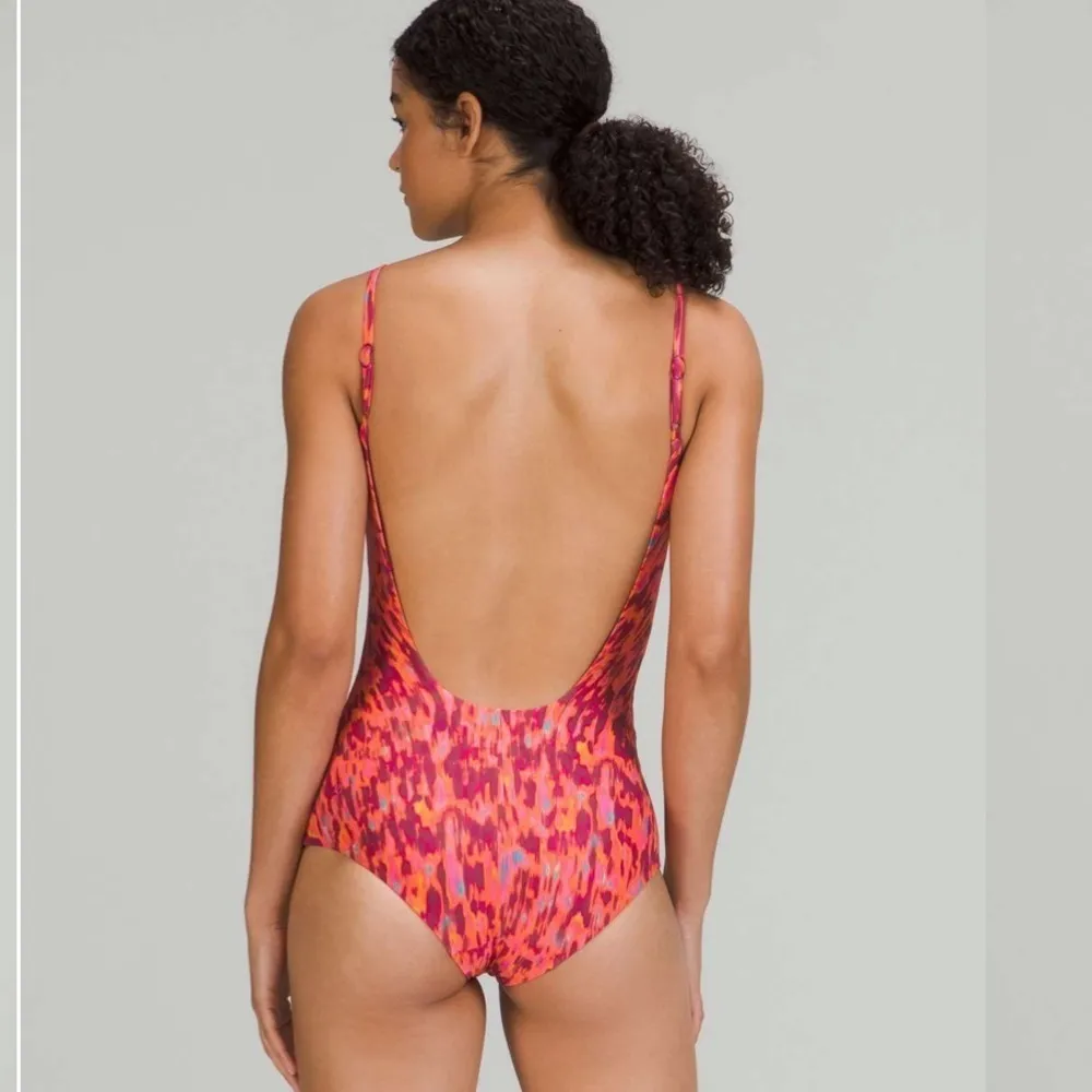 Lululemon Waterside One-Piece Swimsuit Harmonize Fluro Pink Multi - Image 3