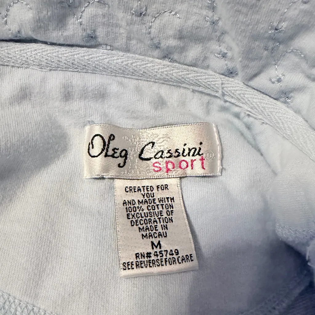 Oleg Cassini sport cotton Light Blue Zip - Image 14
