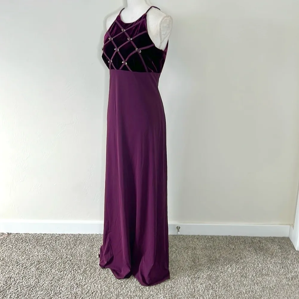 Vintage 90s Prom Dress Purple Size 12 - Image 4