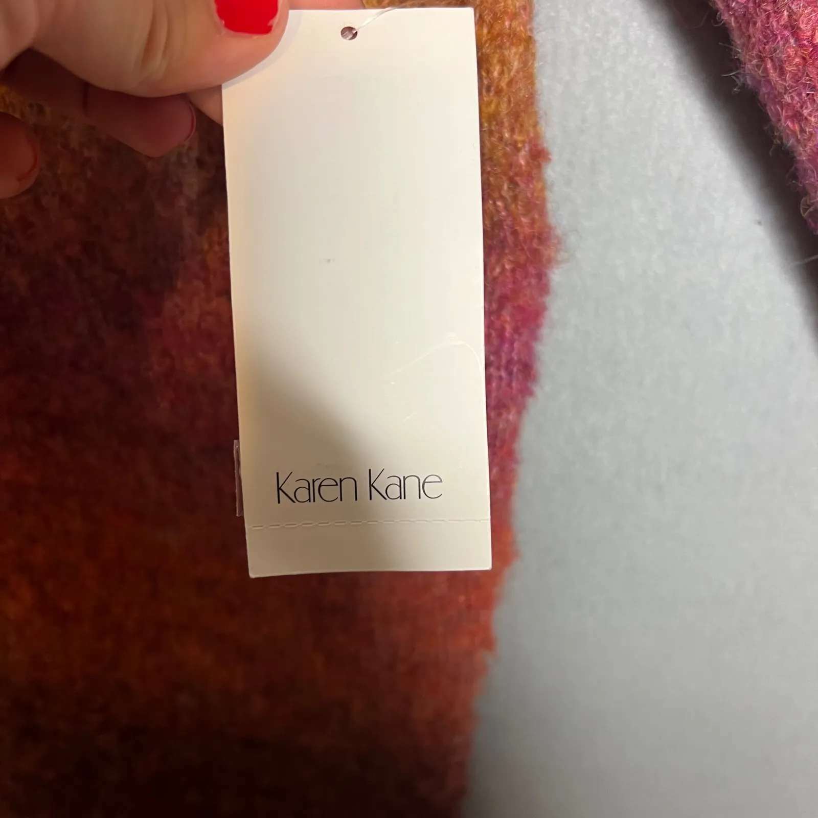 Karen Kane Sweater Girl Ombre Sweater Plus Size 1X Sunset Multi Color NWT - Image 6