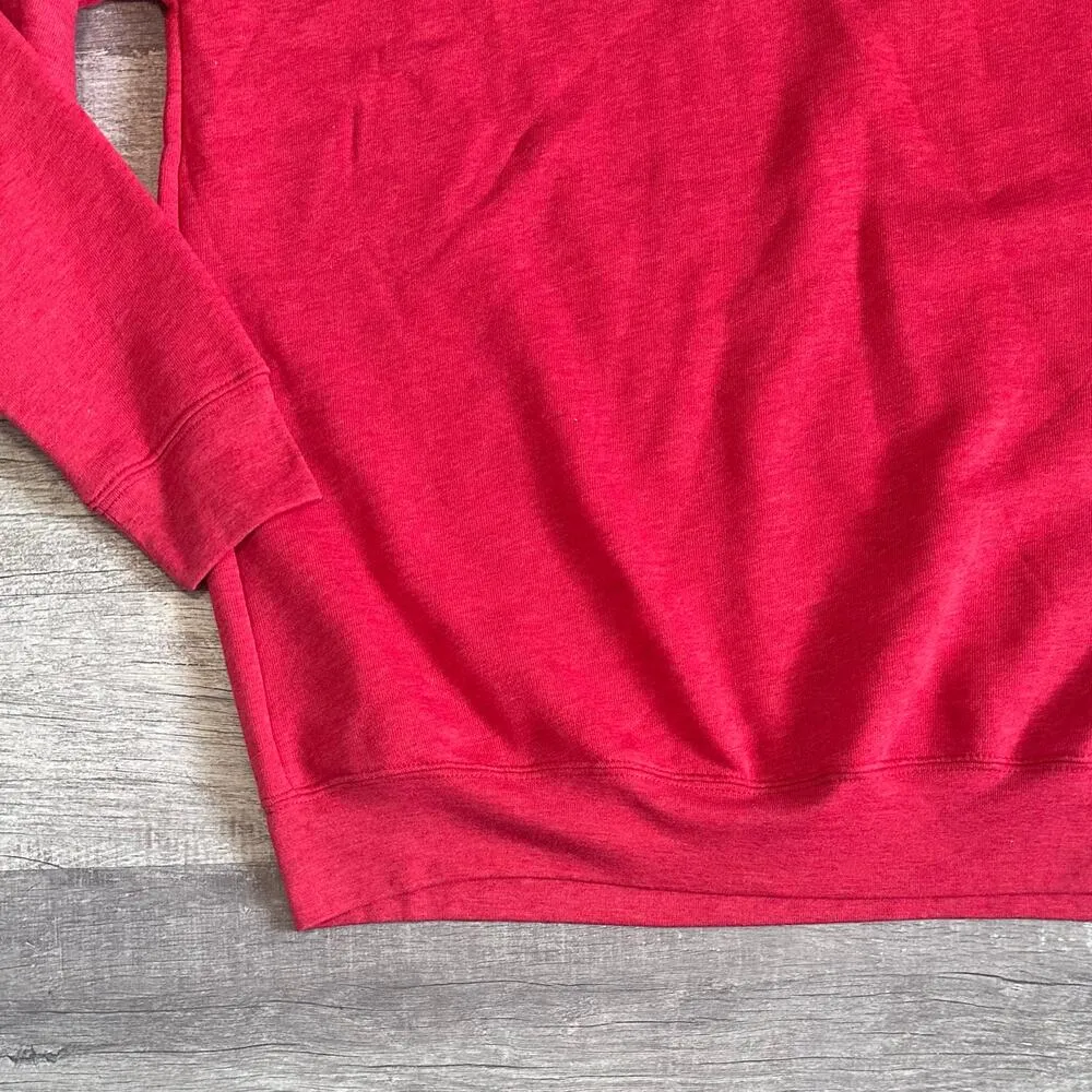 Oat Collective LOVER Red Pullover Sweatshirt NEW Womens XL Red Crewneck SOFT - Image 2