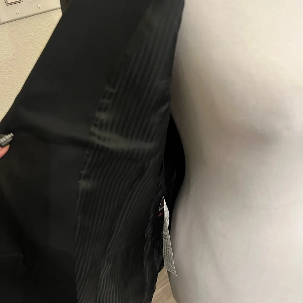 Comptoir Des Cotonniers Gray Blazer with black detail Collar - Image 7