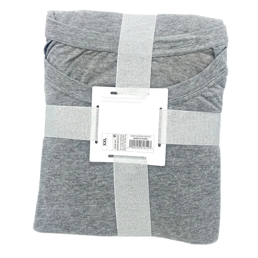 Gillian & Omalley Women’s Heather Gray Cozy Pajamas 2 Piece Set New Size XXL - Image 4
