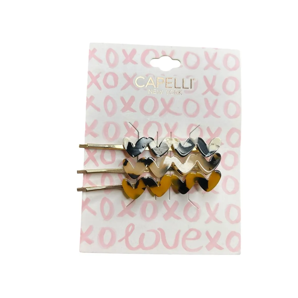 NWT Capelli New York Hair Clips Set of 3 Multicolored Cheetah Print - Image 2