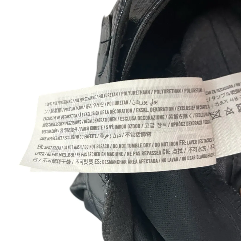 Abercrombie & Fitch Navy Faux Leather Pants Women’s Size 25 High Rise Straight - Image 10