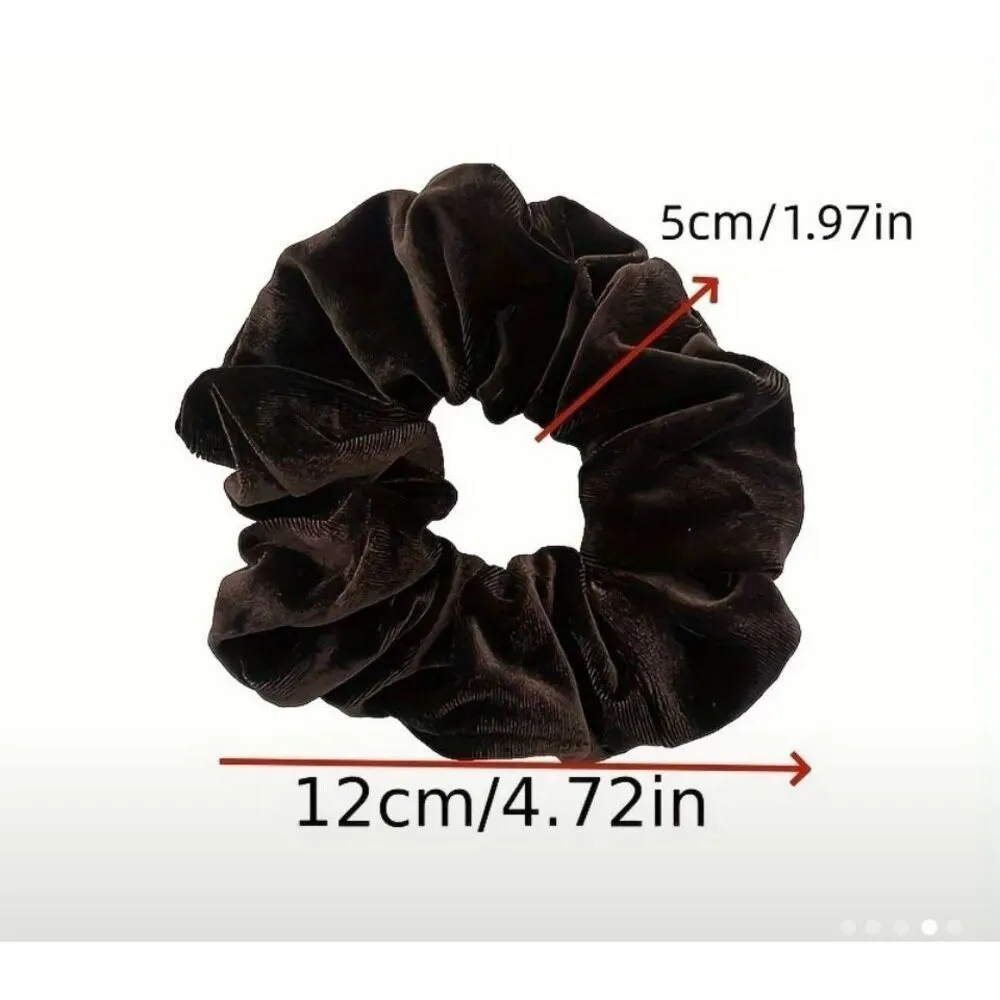Luxe Neutral Velvet Oversized Scrunchie Set (4 - Image 5