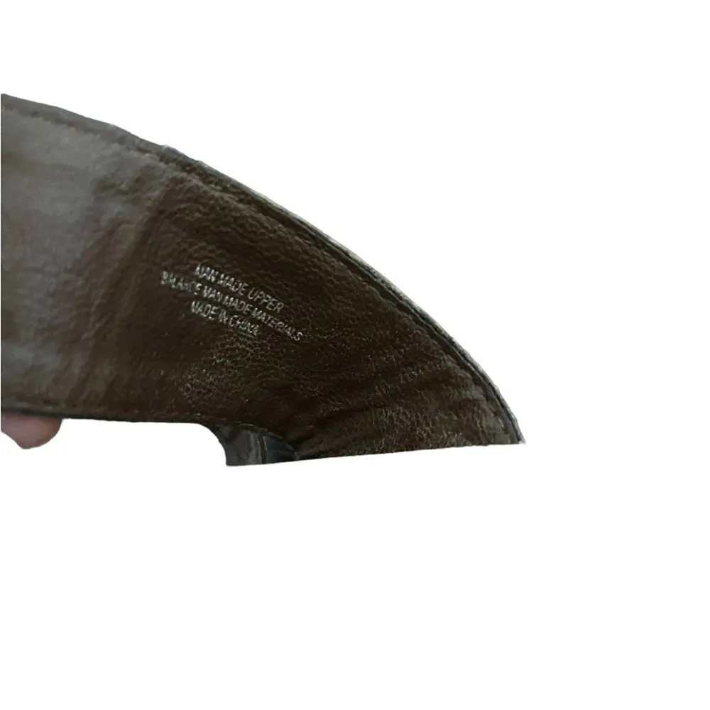 b.o.c. Born Concepts Gold Z10123 Dark Brown Floral Cork Slip On Sandals Sz 9M - Image 8