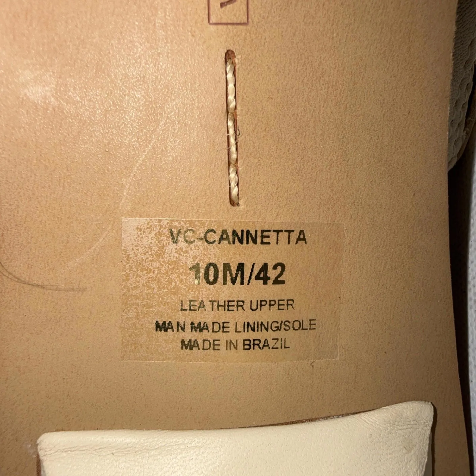 Vince Camuto Old Money Minimalist Square Toe Nude Cannetta Thong Sandals Size 10 - Image 9