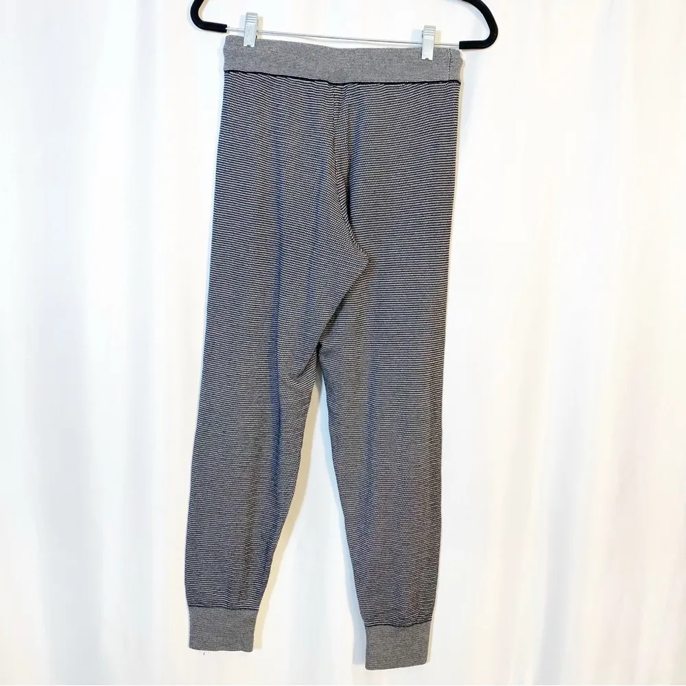 Varley X Anthropologie Alice 2.0 Textured Sweatpants Joggers Black Ivory White - Image 4
