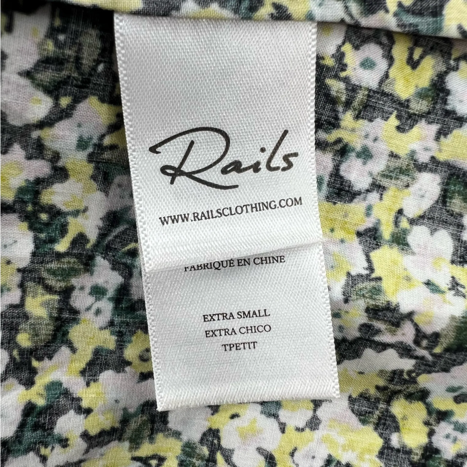Rails The Louise Floral Tiered Cotton Blend Shift Dress
Yellow Black sz XS - Image 7