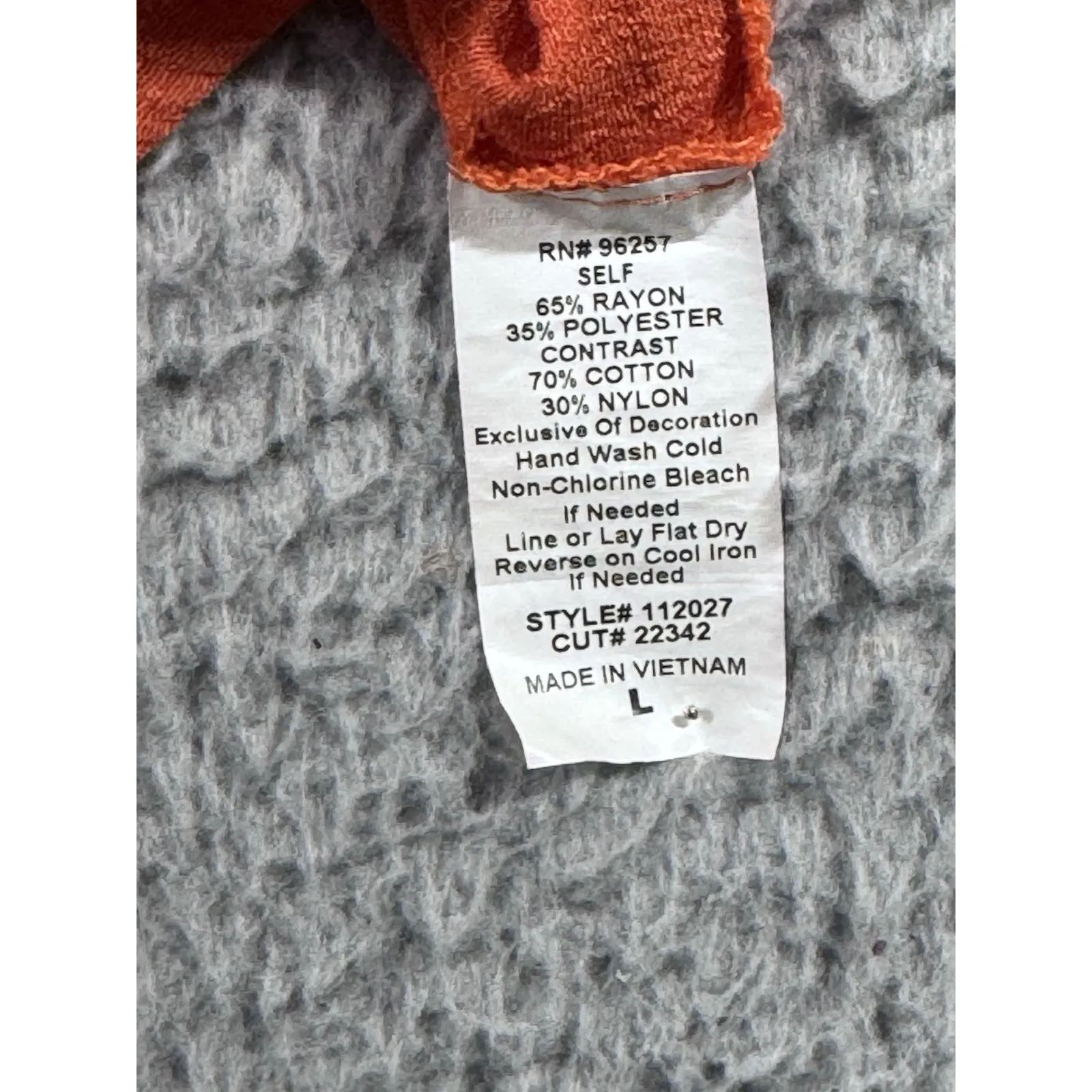 Women Large Cold Shoulder Top Cottagecore Peasant Romantic Coastal‎ Nautical Y2K Orange - Image 6