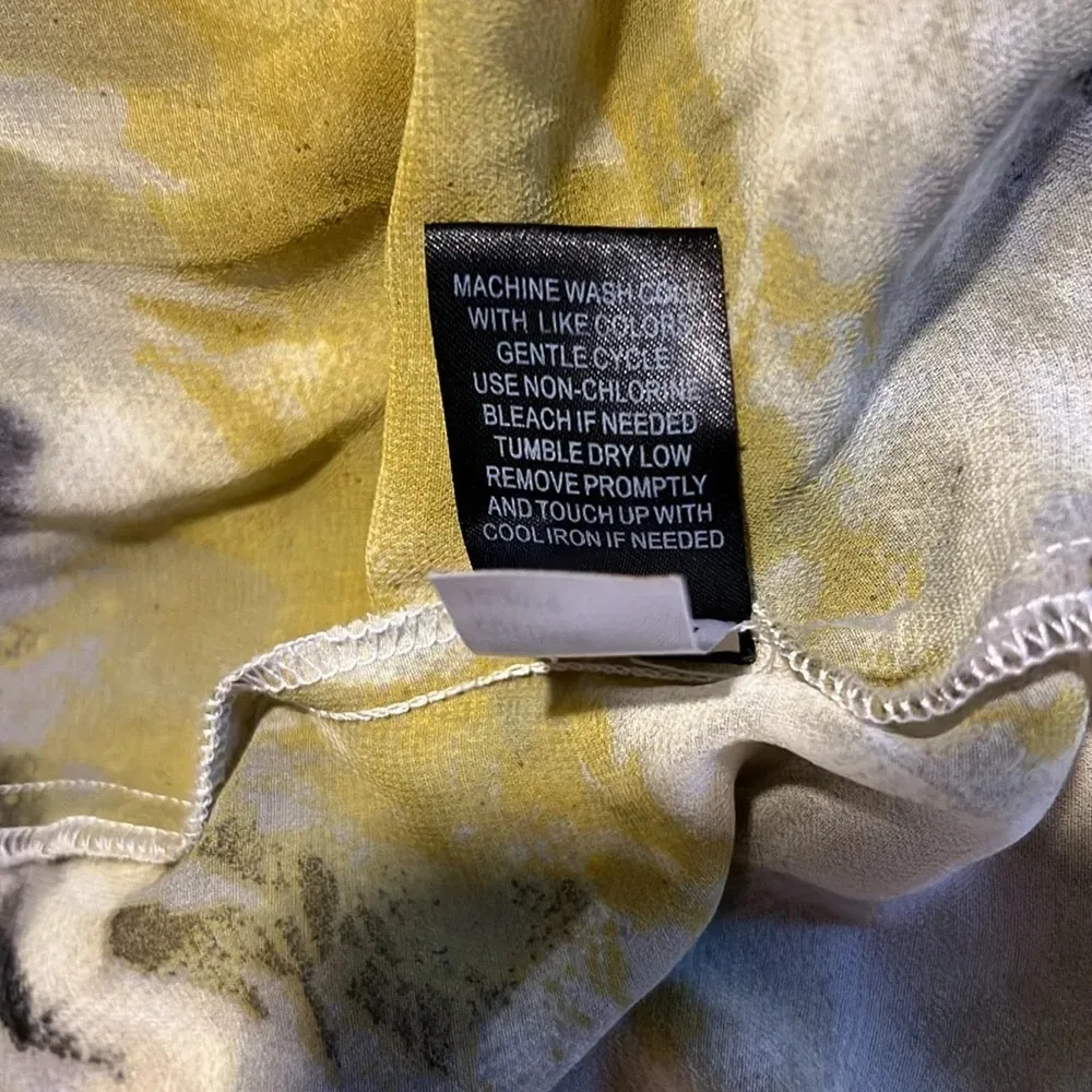 Torrid Women’s Shear Yellow & Black Button Up Blouse W10 - Image 5