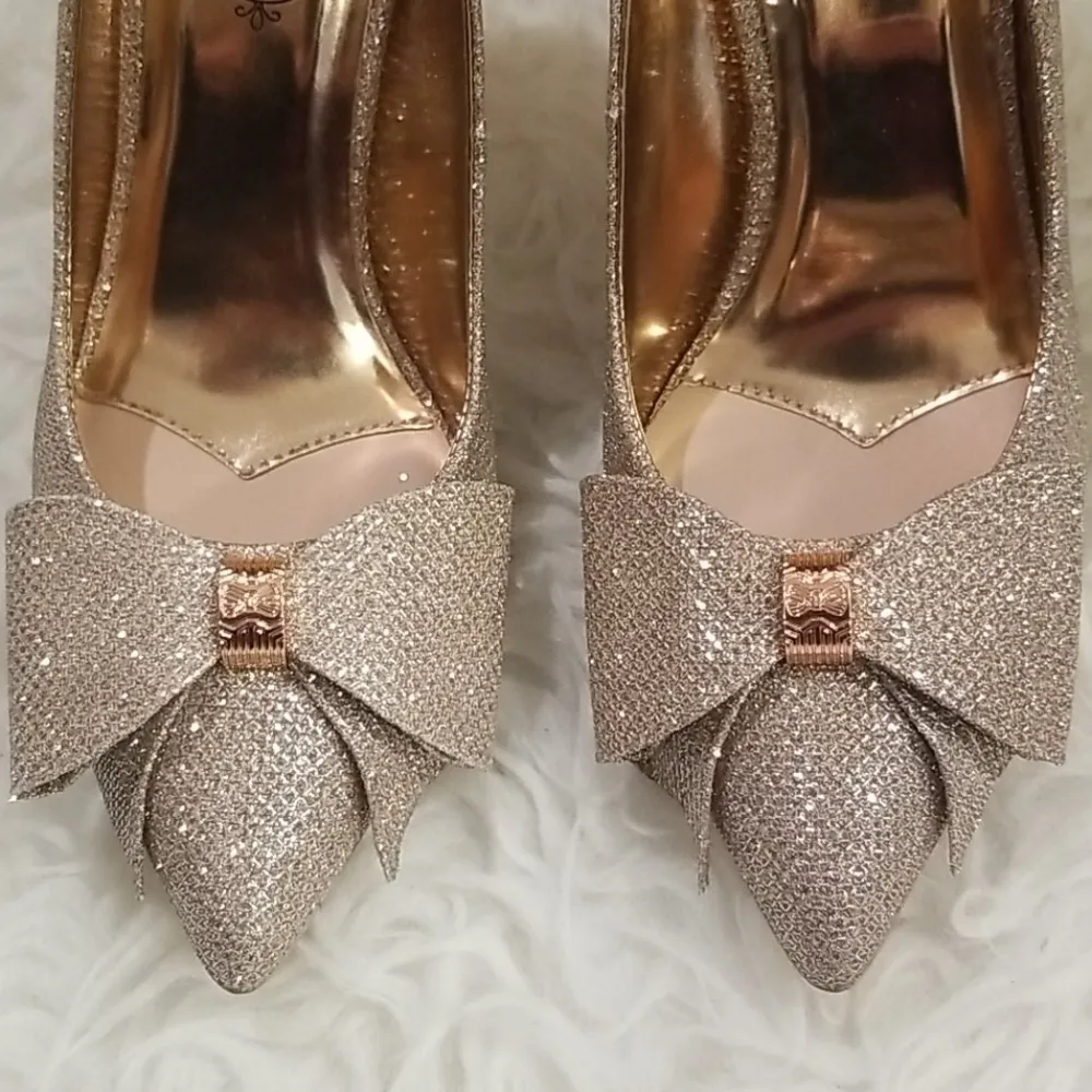 💕TED BAKER💕 Aellyl Bow Detail Court Heels ~ Rose Gold 36 EU - Image 2