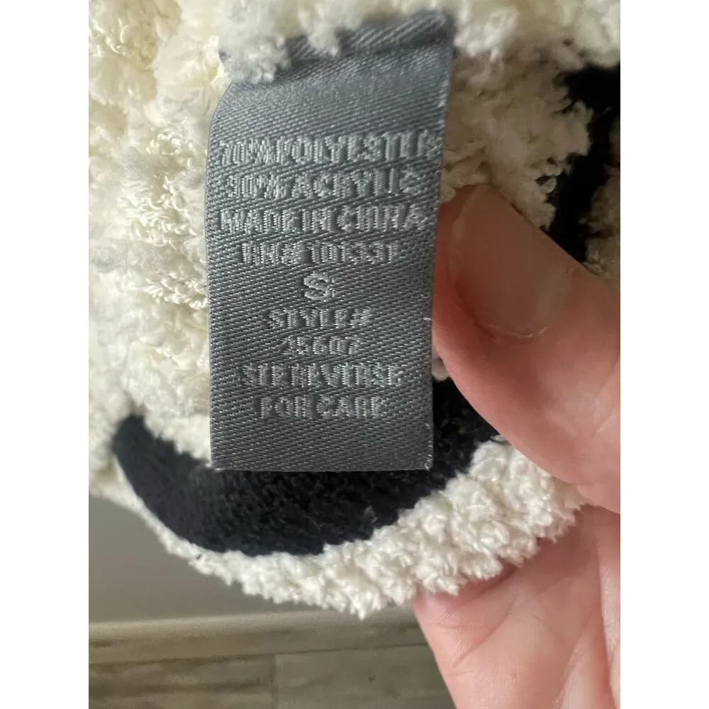 Charlotte Russe Sweater Women’s Small Striped Knit Fuzzy Chunky Cream Black - Image 6